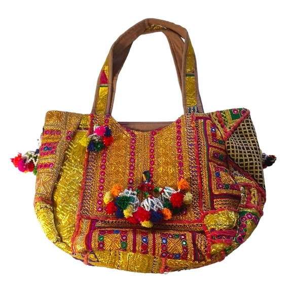 Womens Banjara Handbag Boho Embroidered Colorful Handmade Gypsy Large - Picture 2 of 15